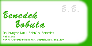 benedek bobula business card